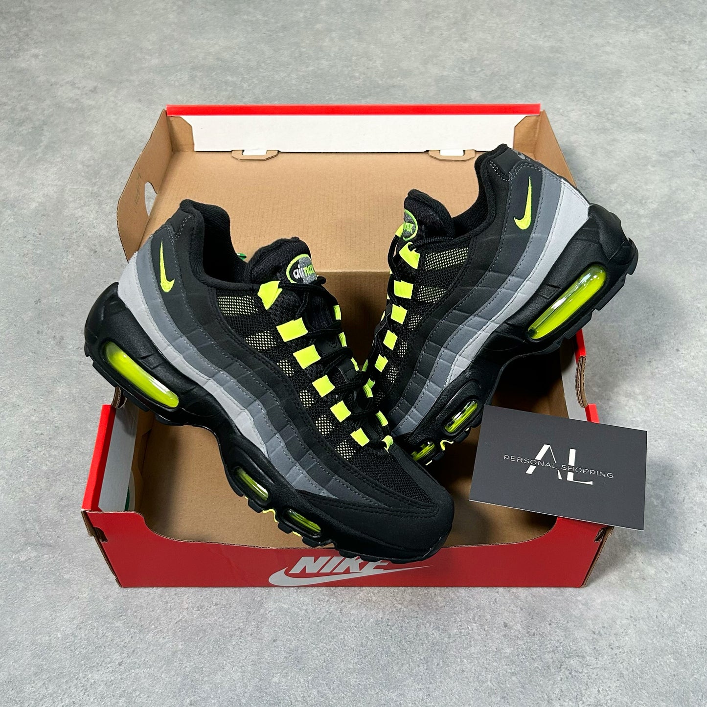 nike air max 95's - reverse neon