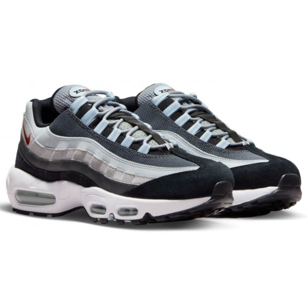 nike air max 95's - wolf grey rugged orange