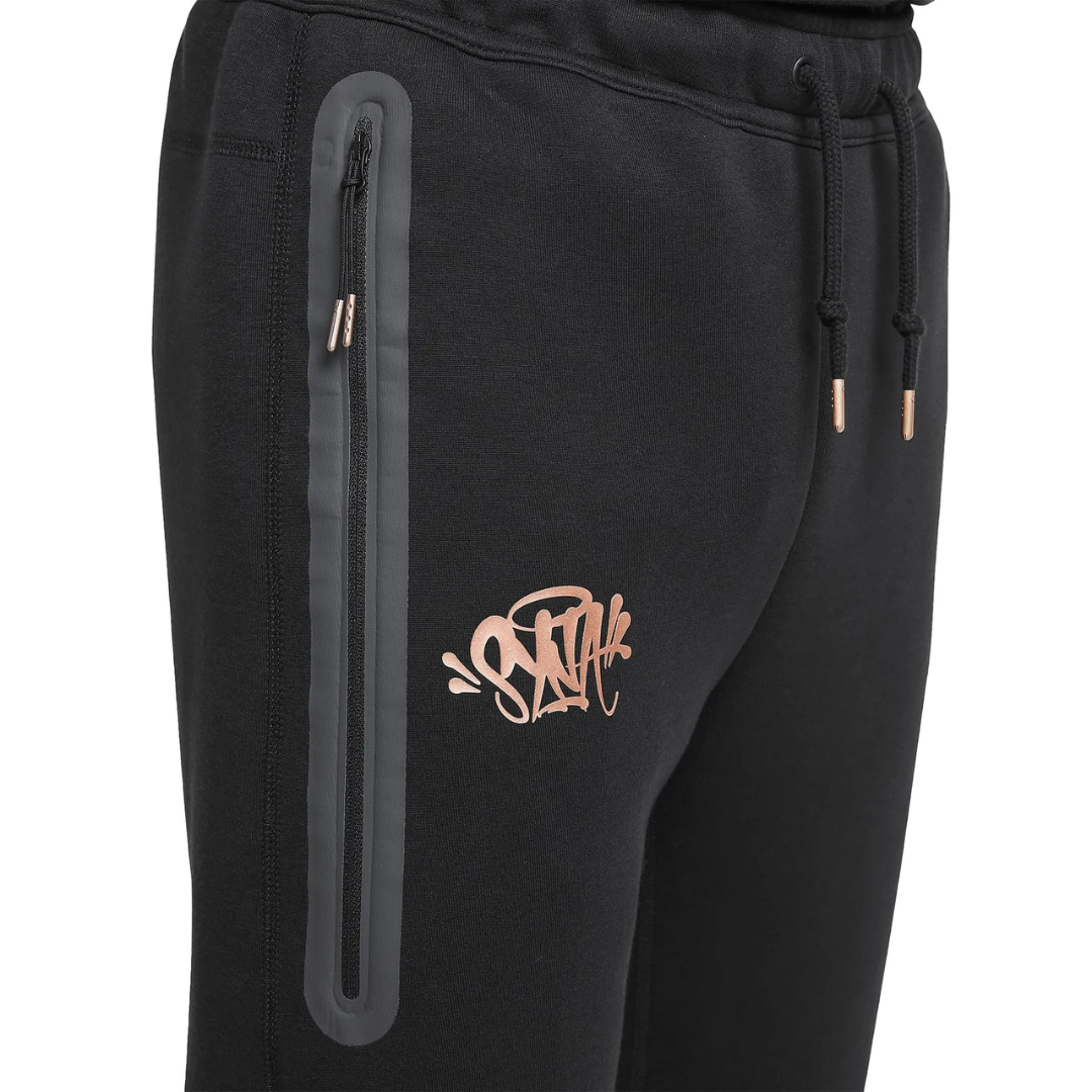 nike x syna world tech fleece sweatpants - black / rose gold