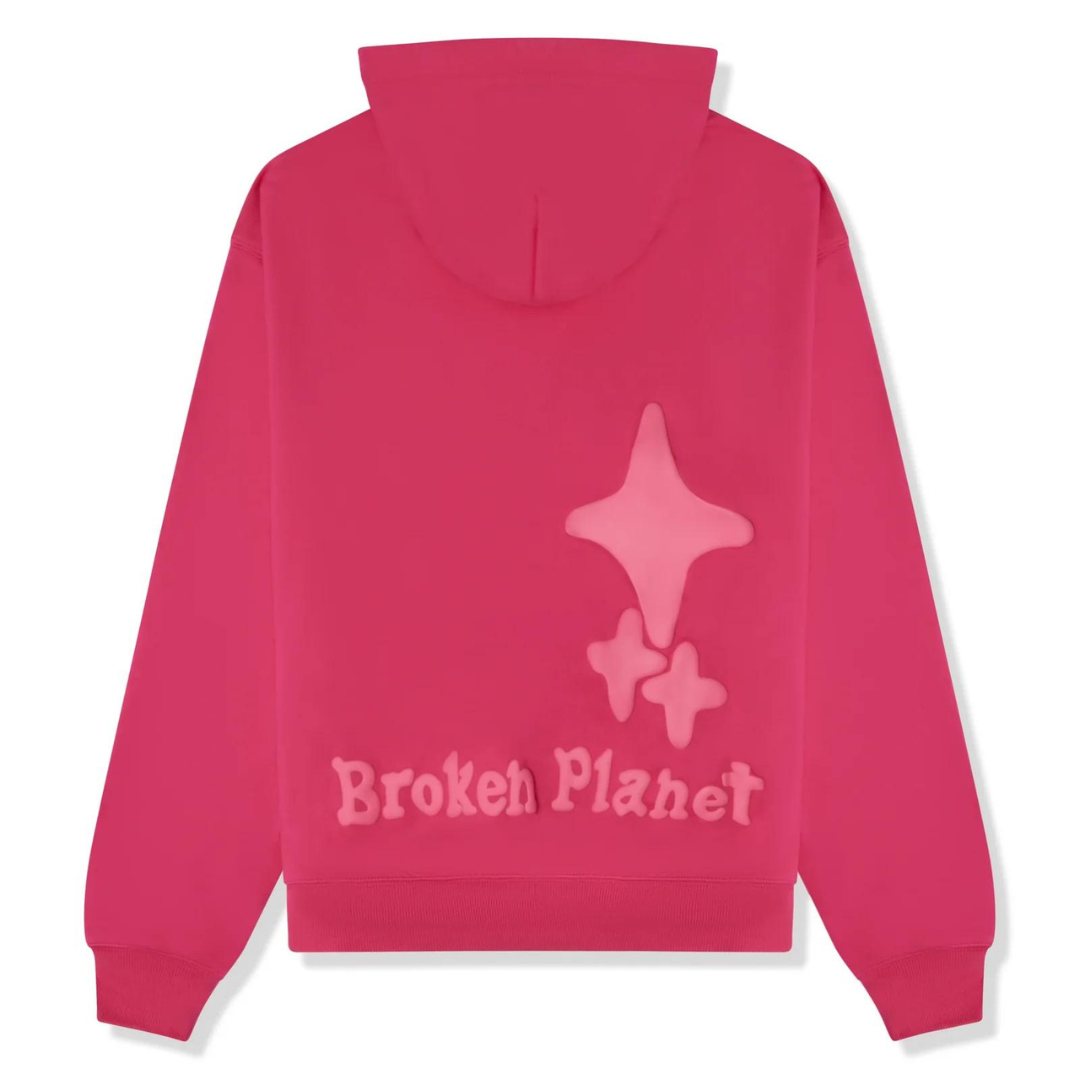broken planet hoodie 'fuschia'