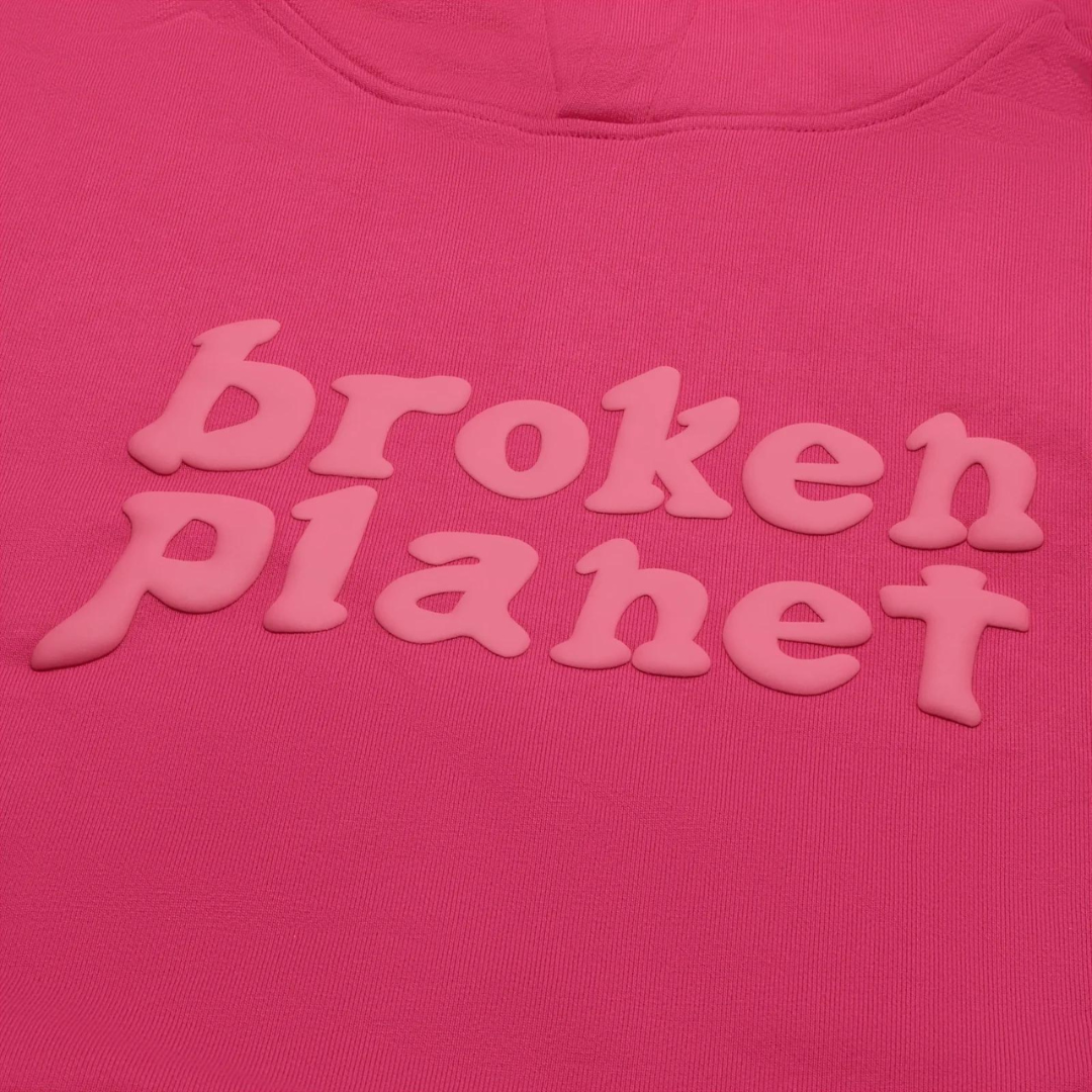 broken planet hoodie 'fuschia'