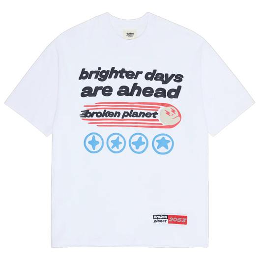 broken planet t-shirt 'brighter days are ahead'