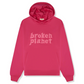 broken planet hoodie 'fuschia'