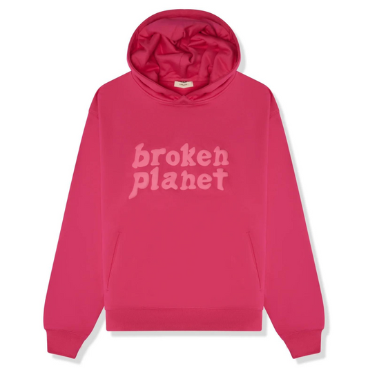 broken planet hoodie 'fuschia'